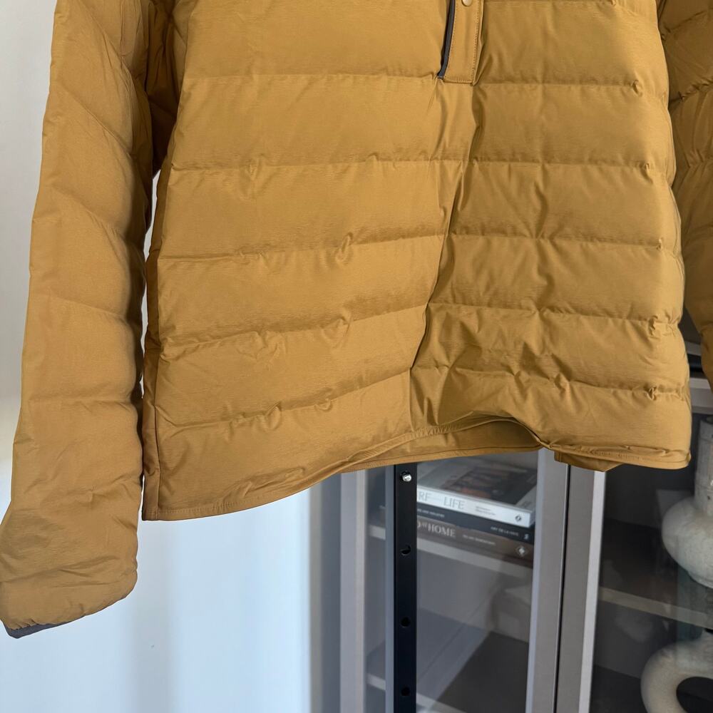 Jenni Kayne Down Pullover Bronze Puffer Jacket S NEW Tan Anorak Half Snap Quilt - Picture 3 of 6